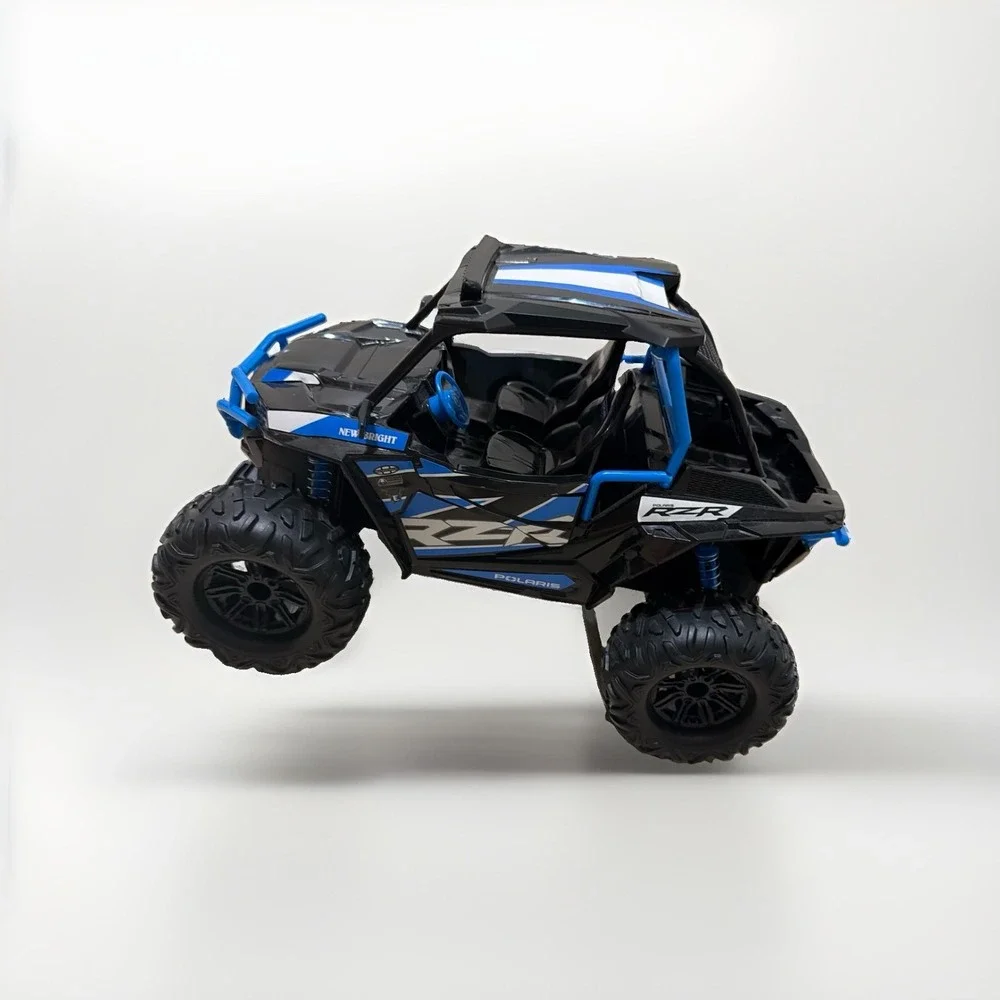 New Bright RC Polaris RZR Off-Road Buggy Black Blue Used Toy Truck
